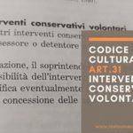 Codice dei Beni Culturali: art. 31 interventi conservativi volontari