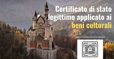 Il certificato di stato legittimo applicato ai beni culturali